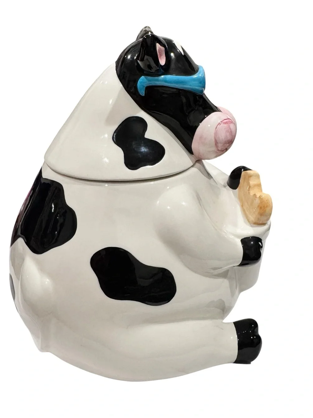 VTG ‘96 Treasure Craft Cool Cow With Sunglasses Ceramic Cookie Jar Moo Milk Farm